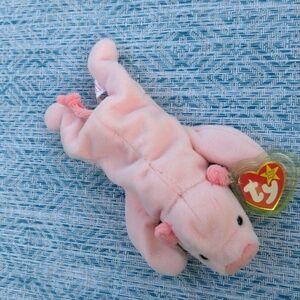 TY SQUEALER the PIG Beanie Baby 1993 Vintage Toy Collectible ✨ BD 4-23-93